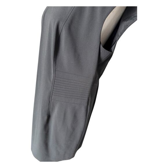 Boss Hugo Boss Womens Cap Sleeve Side Panel Sheath Dress Black Size 12 Office - Picture 5 of 16
